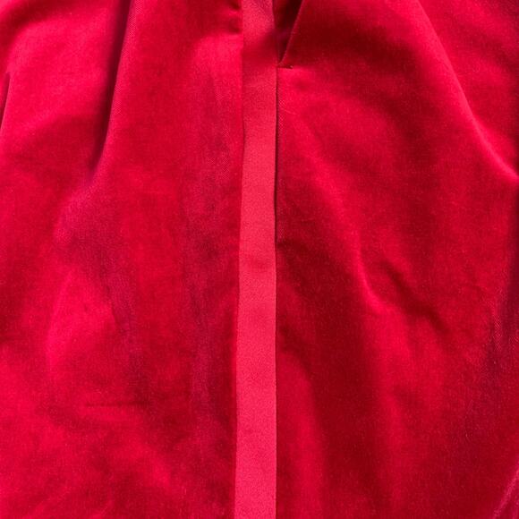 A.L.C. Size 6 Raspberry Red Velvet Peak Lapel Double Breasted Pantsuit - Picture 12 of 14